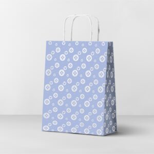 Подарочный пакет с кручеными ручками 260x150x360 "Для любимых" голубой