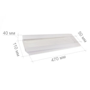 Пакет с окном 470х110(50)х40 белый без печати