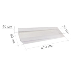 Пакет с окном 470х90(35)х40 белый без печати