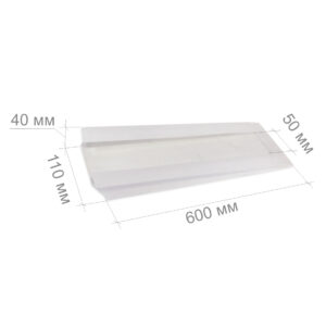 Пакет с окном 600х110(50)х40 белый без печати