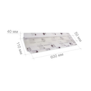 Пакет с окном 600х110(50)х40 белый с типовой печатью